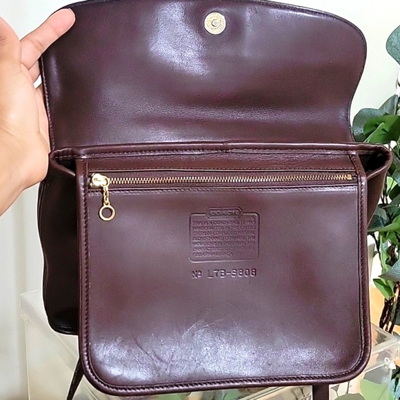 CoachVintage9808EquestrianFlapBagMahoganyBrownBrassHardwareUSA🇺🇸 - Picture 13 of 17